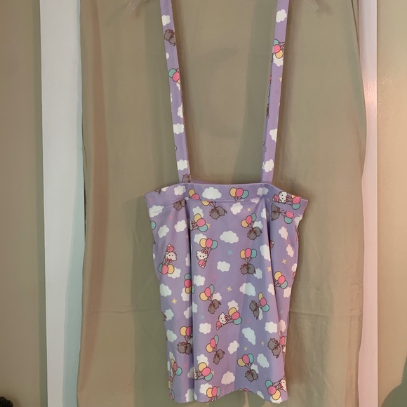 Hello Kitty collab with Pusheen lavender suspender skirt - Picture 4 of 7